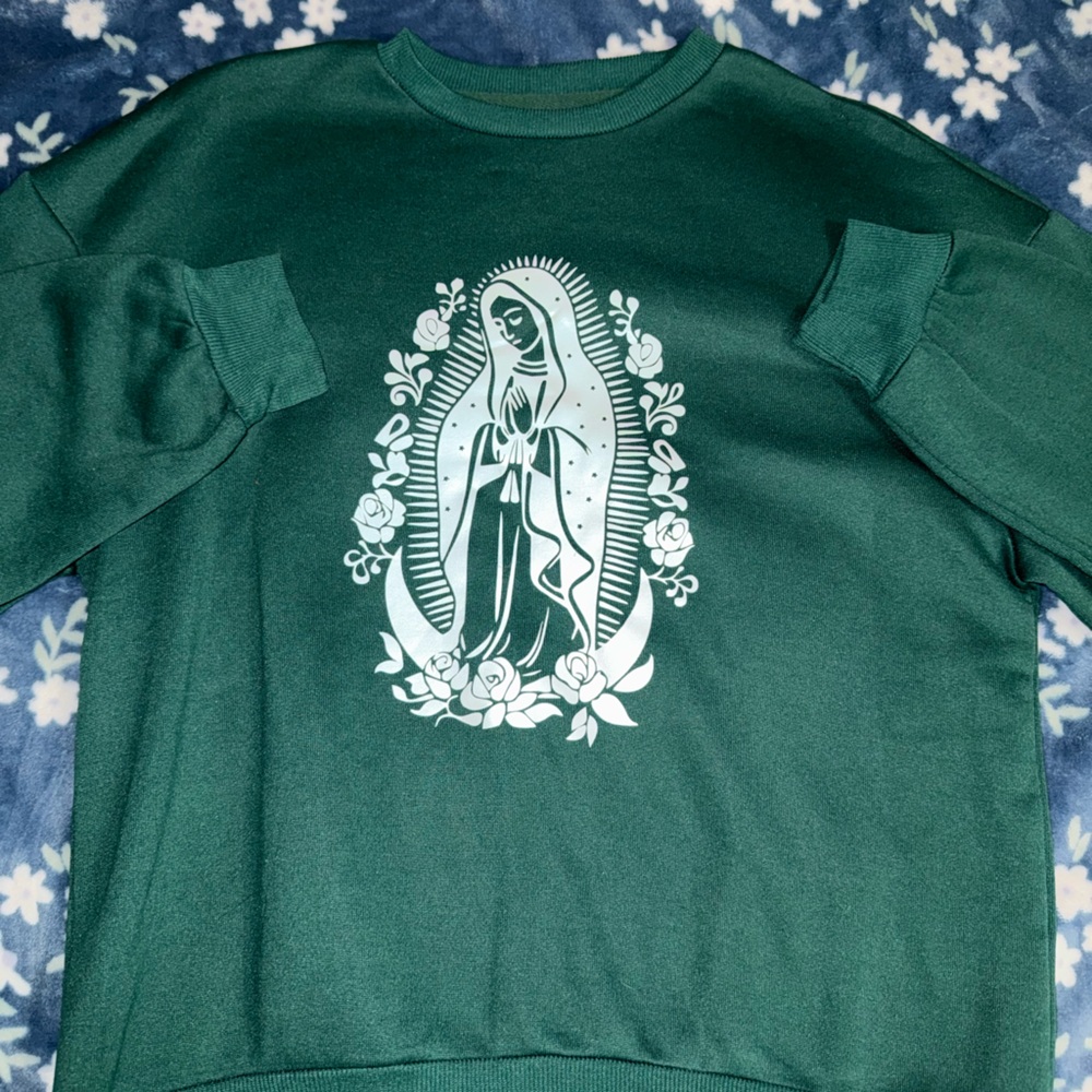 Green Virgin Mary Sweatshirt